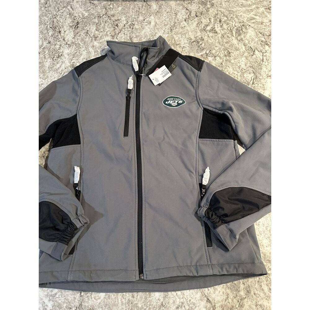 NWT Men’s Dunbrooke New York Jets Fleece Lined Softshell Jacket Medium Grey